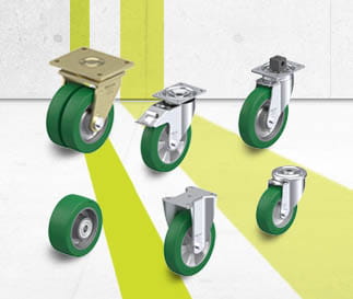 配 Blickle Softhane 聚氨酯胎面的单轮和脚轮系列