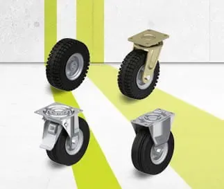 超级弹性实心橡胶单轮和脚轮系列