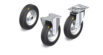 RD 双层物料实心橡胶单轮和脚轮 "Blickle Comfort"