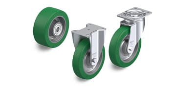 配 Blickle Softhane 聚氨酯胎面的 GST 单轮和脚轮