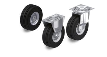 VLE 超级弹性实心橡胶单轮和脚轮
