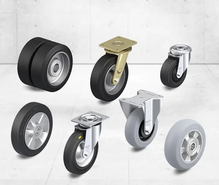 配优质橡胶轮胎的单轮和脚轮