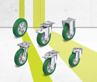 配 Blickle Softhane 聚氨酯胎面的 ALST 单轮和脚轮系列