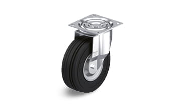 配顶板和超级弹性实心橡胶轮胎的 VLE 万向脚轮